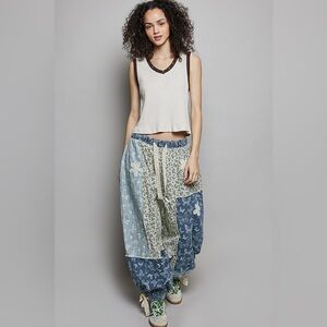 New Last 1! POL Blue Butterfly Jogger Pants